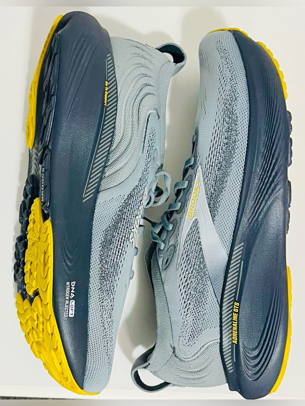 Brooks Men’s Grey Adrenaline GTS Running Shoes - Picture 3 of 8